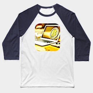 Bitcoin gold make money rounded Baseball T-Shirt